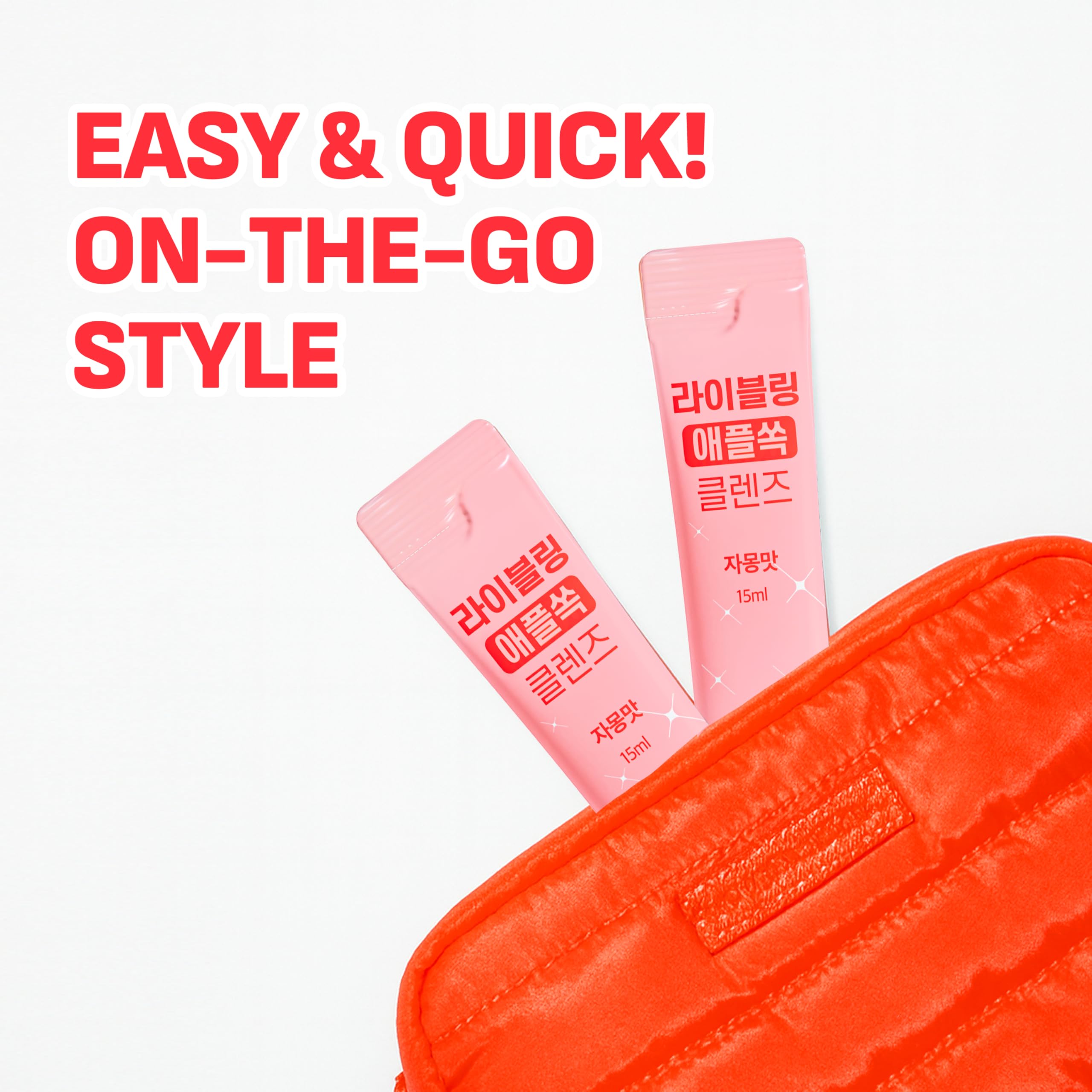 LIVELING stick pack beside smartphone showing compact travel size