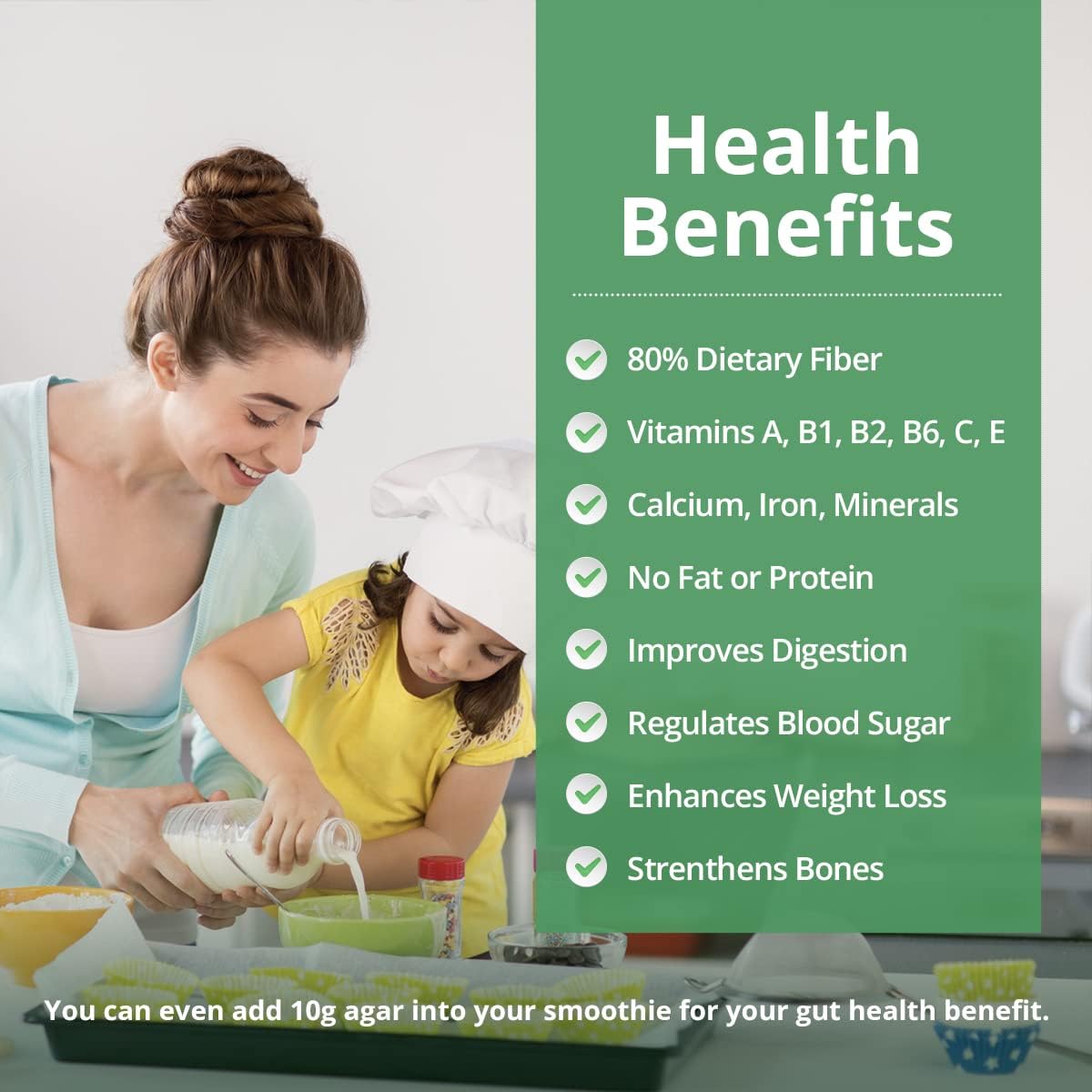 LIVING JIN nutrition label closeup showing certifications and ingredient transparency