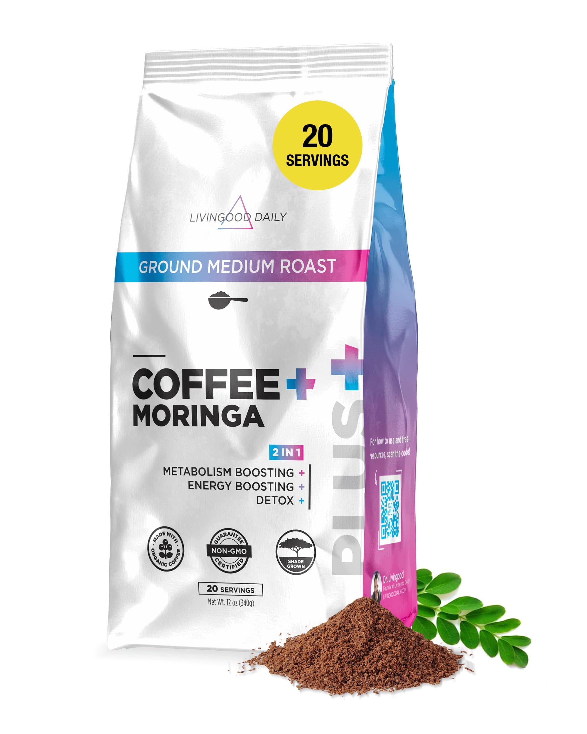 Livingood Daily front packaging showing 12 oz bag and clean-label benefit