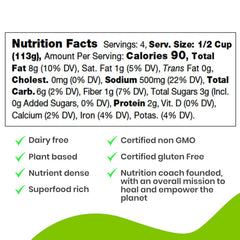 LIVWELL Creamy Tuscan Vegetable & Herb label detail highlighting natural ingredients