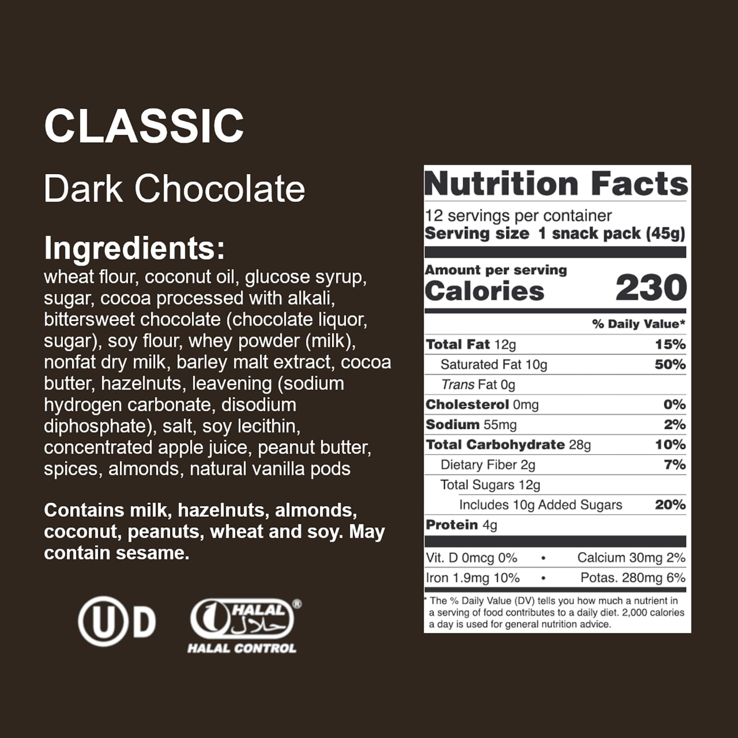 Loacker individually wrapped packet held ready, convenient portion control benefit