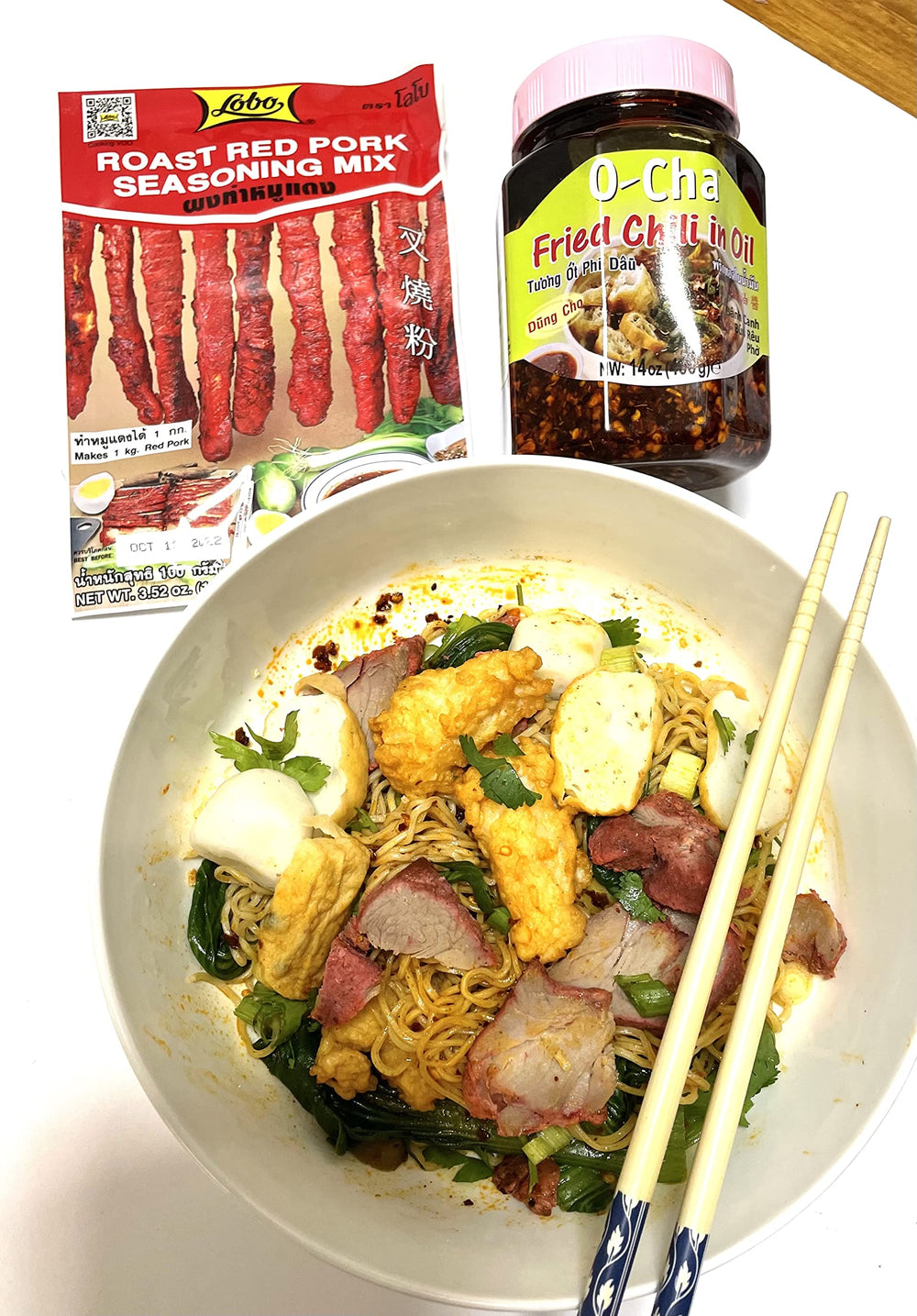 Lobo glossy finished roast red pork on platter, displays appetizing presentation
