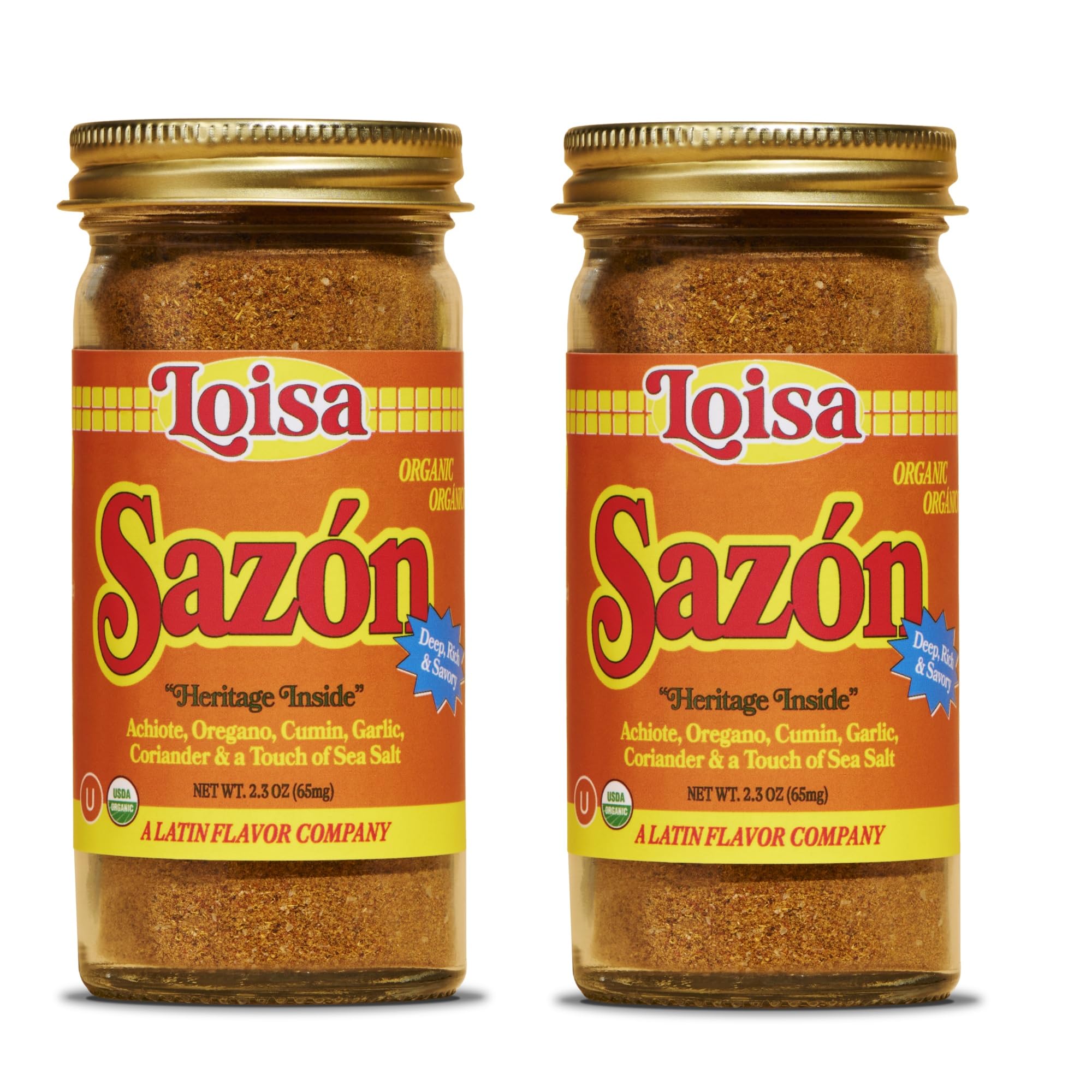 Loisa front packaging two jars showing label and size for pantry convenience