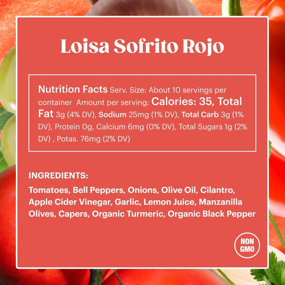 Loisa label close-up highlighting ingredients and no-preservatives benefit