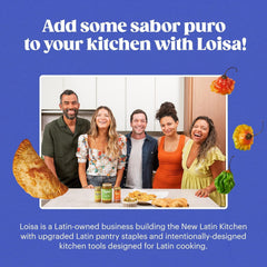Loisa sauce spooned over rice demonstrating Classic sofrito brightening weeknight meals