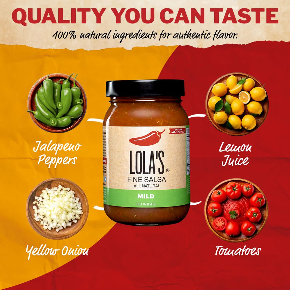 Lola's Fine Hot Sauce jar in hand showing 16 oz size and portion clarity