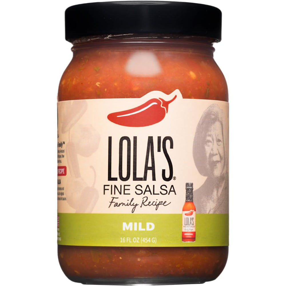 Lola's Fine Hot Sauce front jar showing label and promise of mild heat