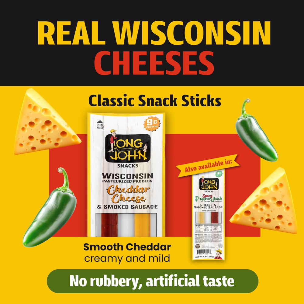 Long John Snacks meat stick snapped in half showing firm texture