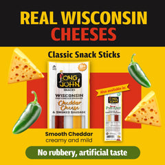 Long John Snacks meat stick snapped in half showing firm texture