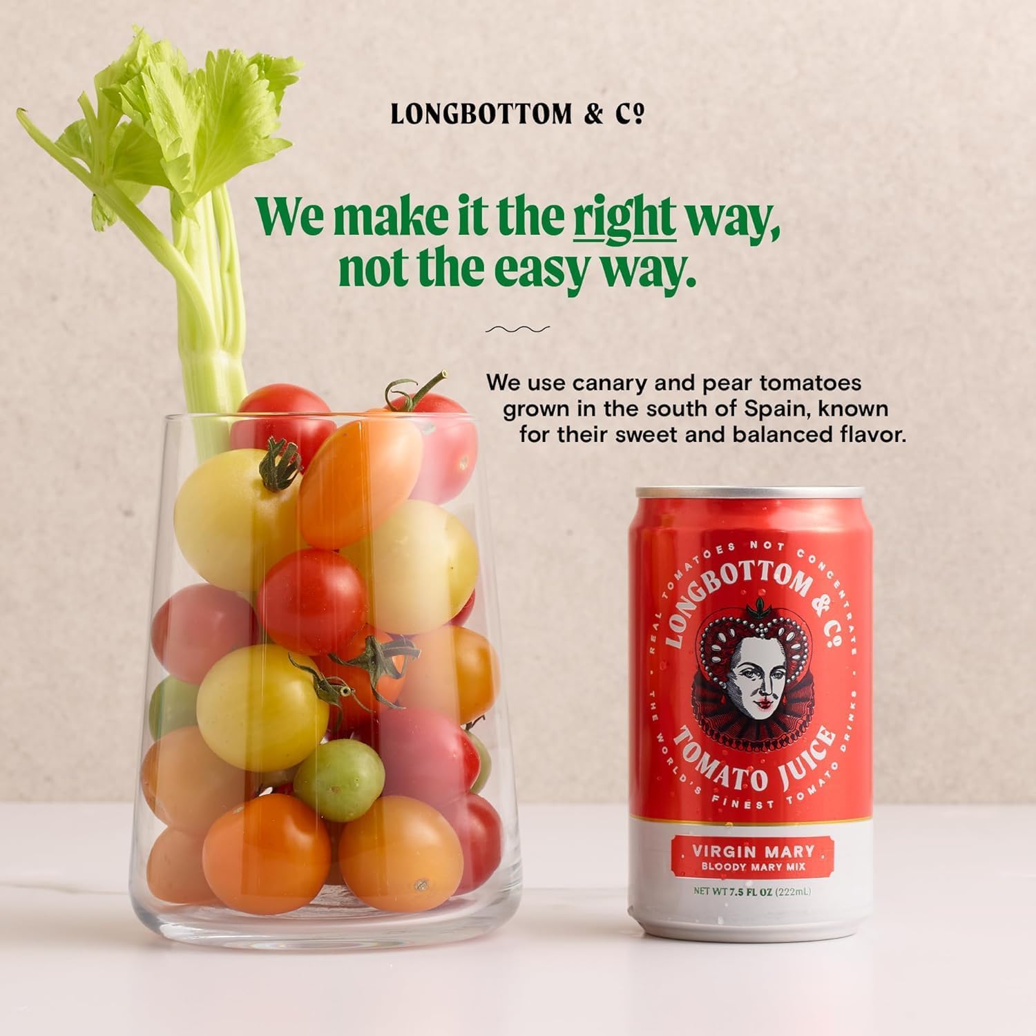 Longbottom & Co garnished Bloody Mary cocktail ready to serve