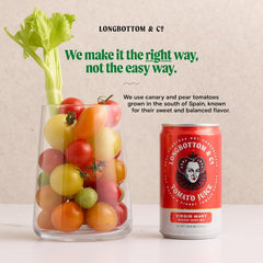 Longbottom & Co garnished Bloody Mary cocktail ready to serve