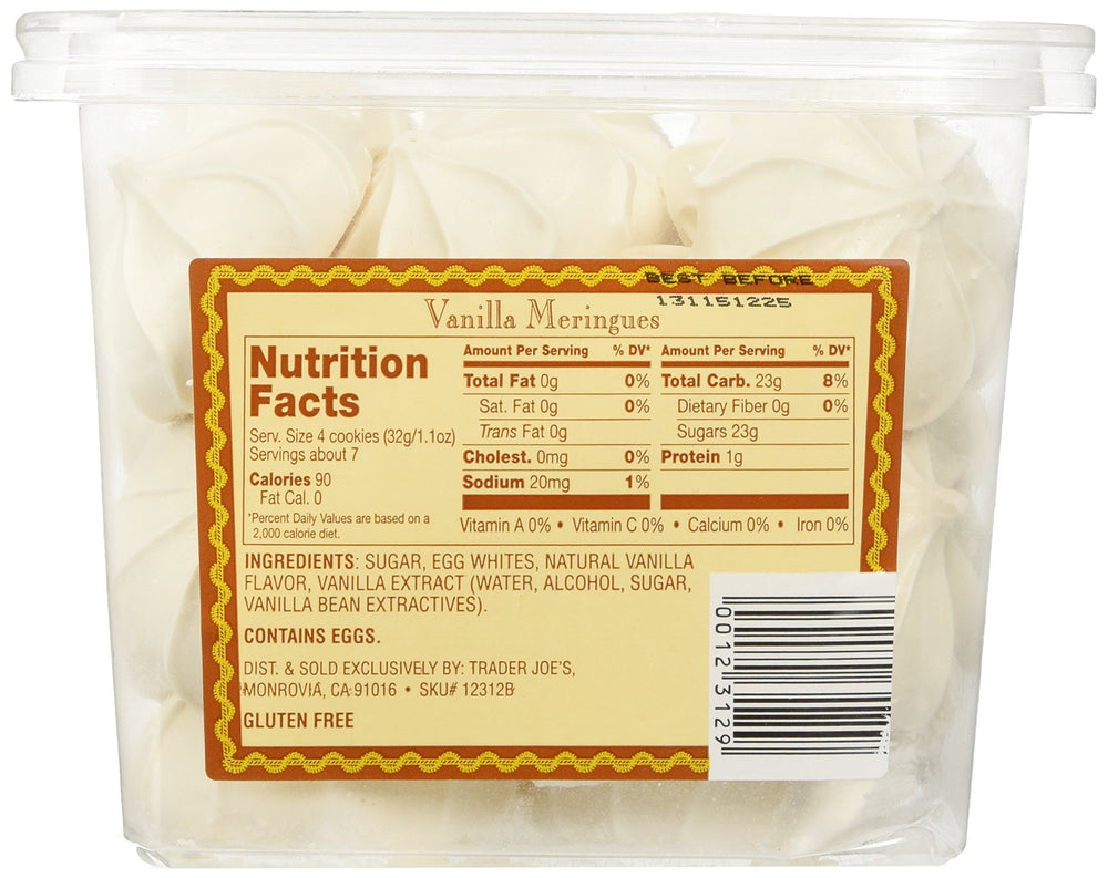 LOOGBH Trader Joe's vanilla meringues close-up texture highlighting light airy crunch