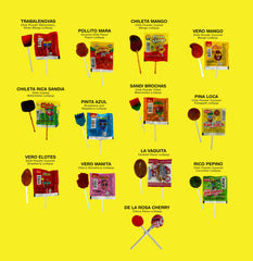 LookOn close-up of lollipop surface texture highlighting spicy and sweet taste contrasts
