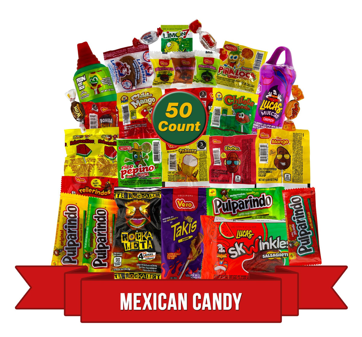 LookOn front packaging showing 50-piece assortment and variety benefits