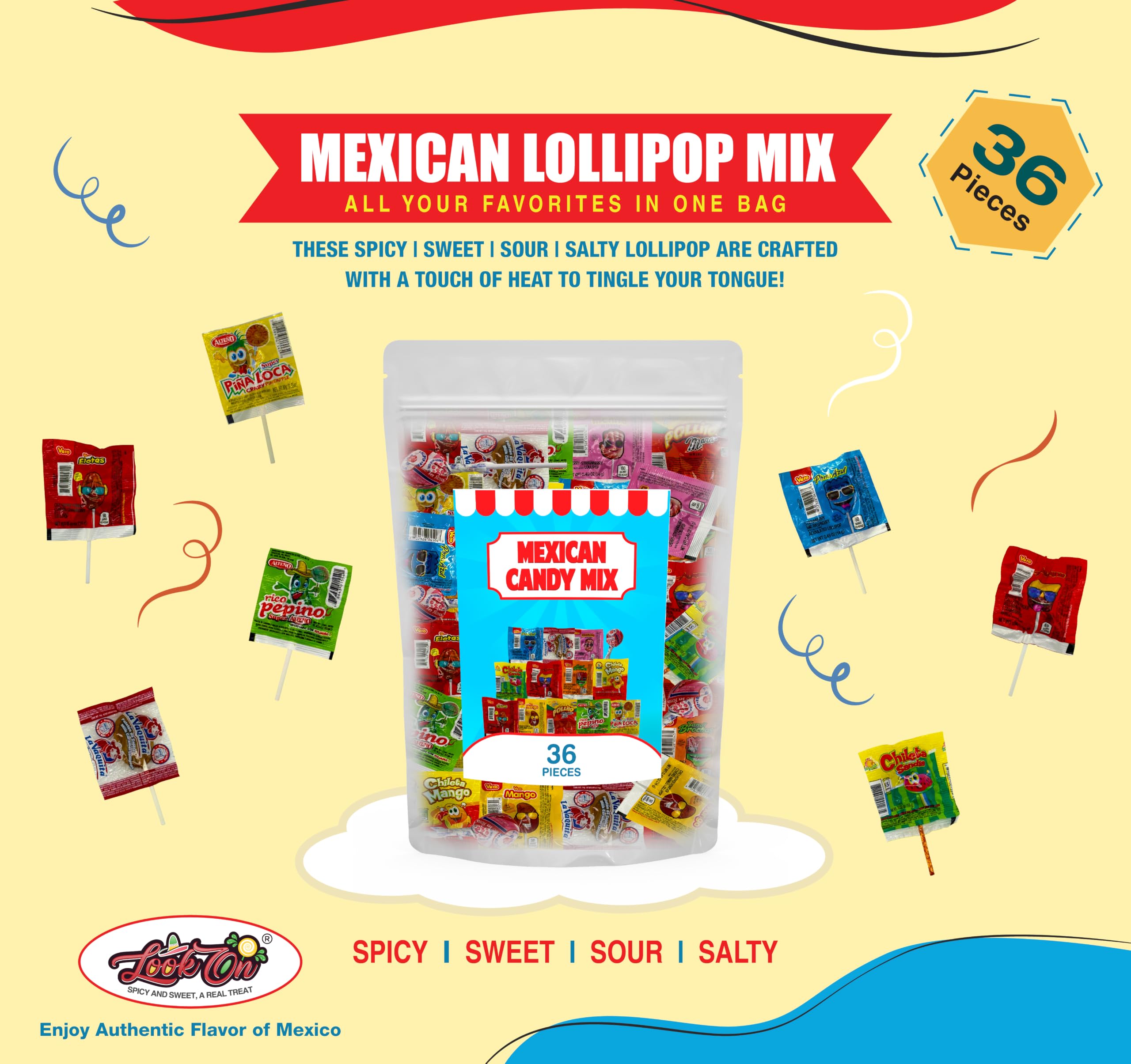 LookOn individually wrapped lollipops emphasizing hygiene and convenience