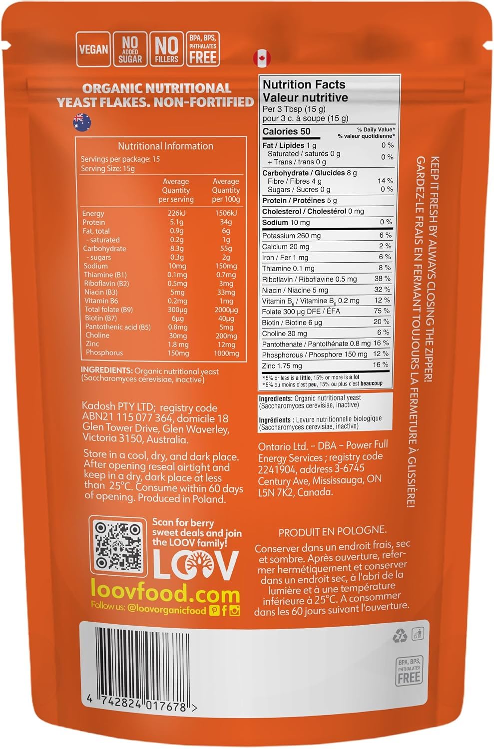 LOOV closeup yeast flakes texture shows toasted umami richness