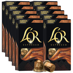 L'OR front packaging of Colombia 100-count showing quantity and brand benefit