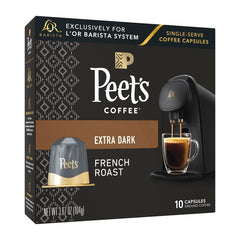 L'OR front packaging showing Peet's French Roast for bold flavor