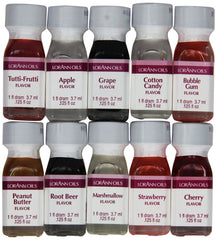 LorAnn Oils 1 Dram pack front view showing ten bottles and clear labeling for easy selection and bold flavors