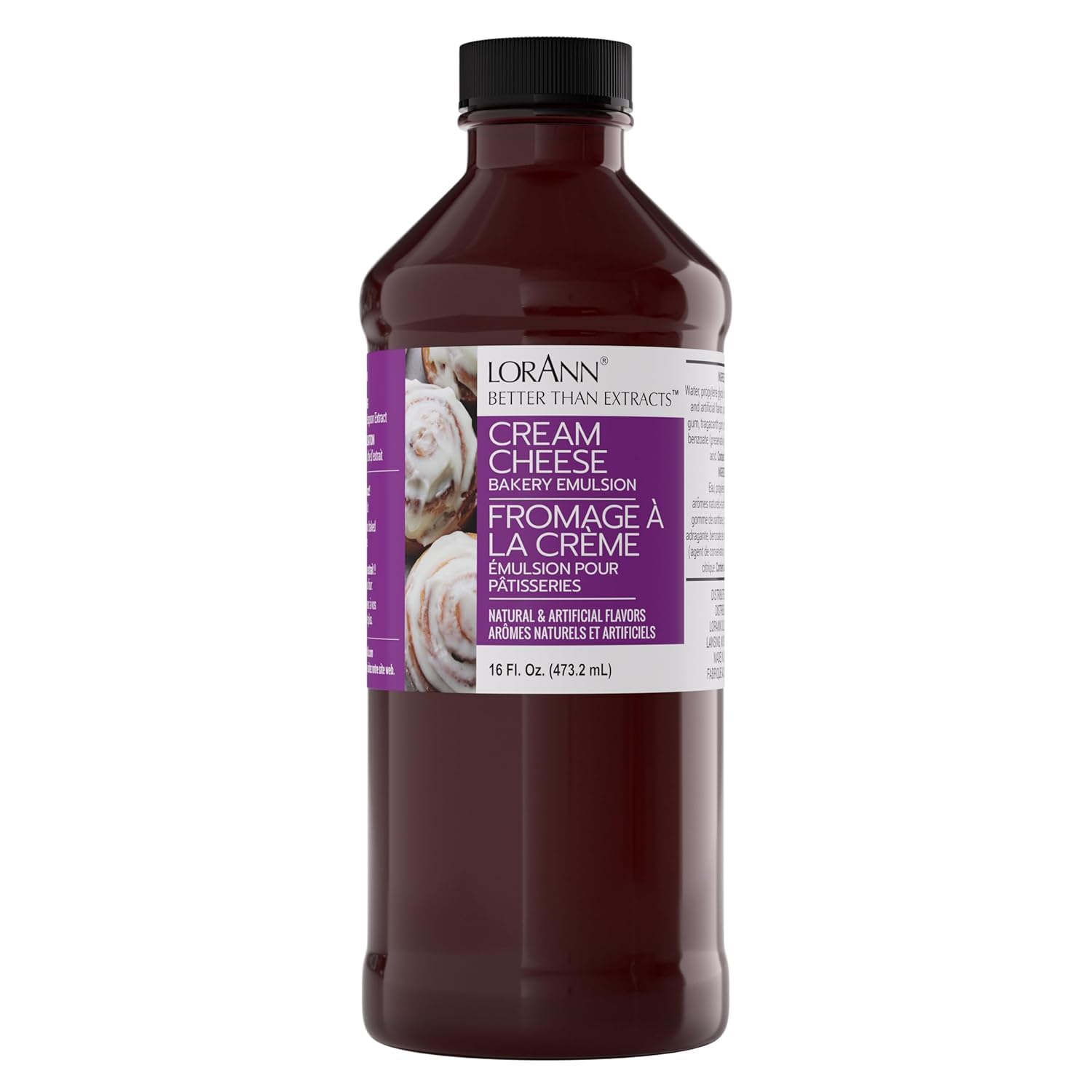 LorAnn Oils front bottle view showing cream cheese emulsion for strong flavor