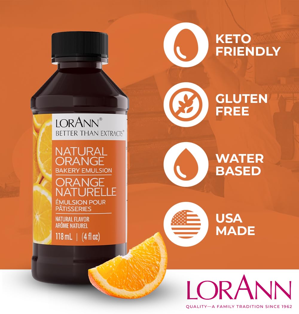 LorAnn Oils being poured into cake batter to boost orange flavor in baking