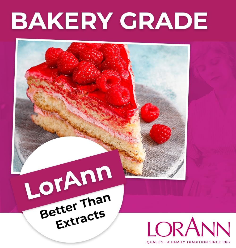 Close-up of LorAnn Oils label highlighting ingredients and BPA-free PET bottle benefit