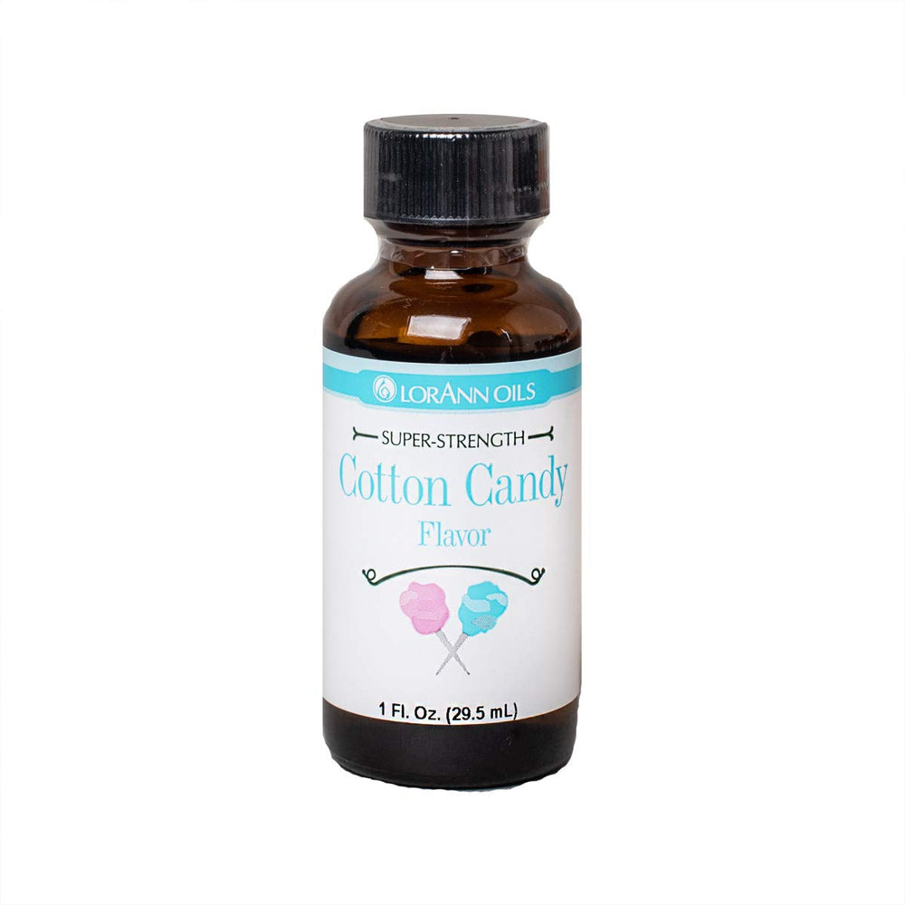 LorAnn SS bubble gum flavor pictured on a measuring spoon being added to frosting, ensures bold flavor