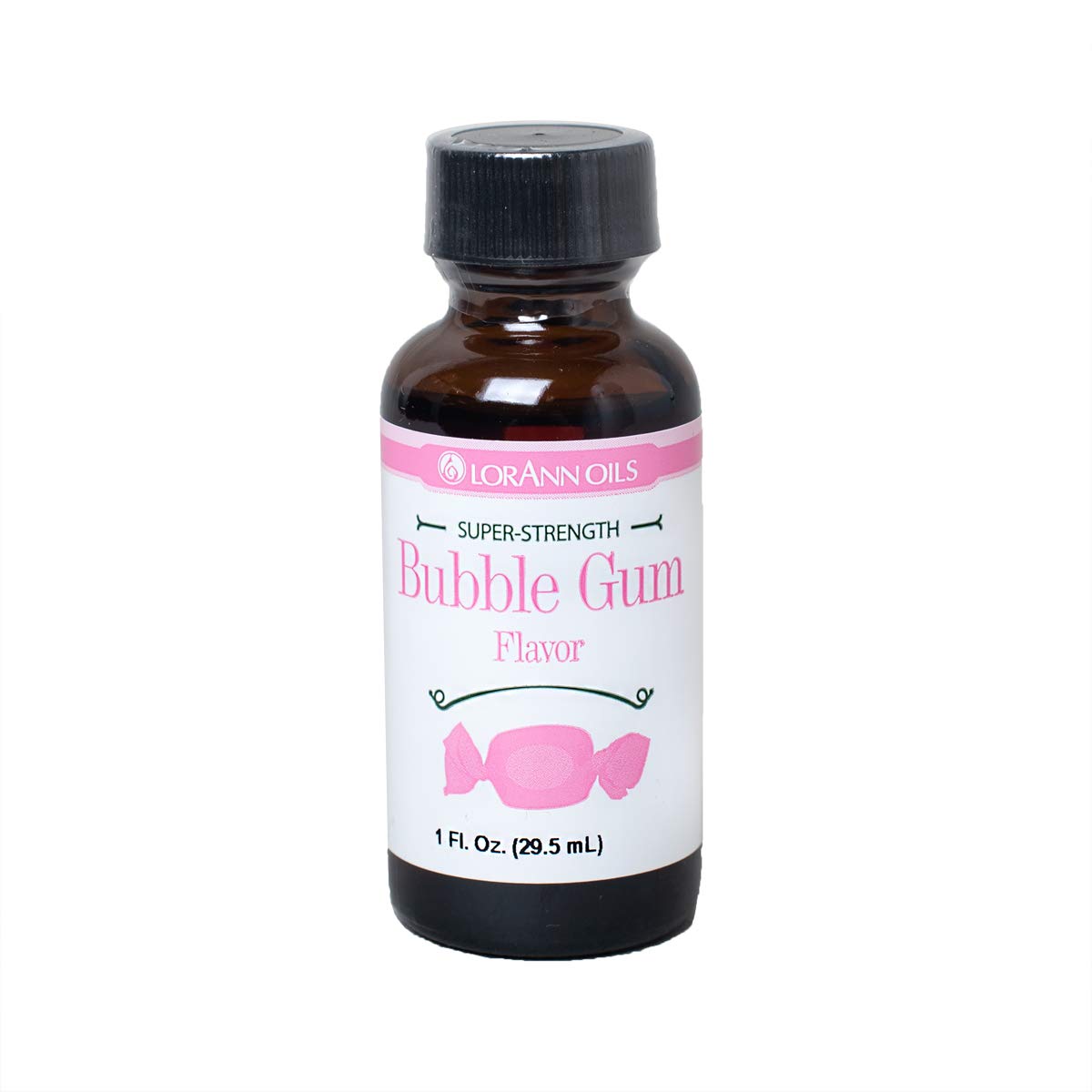 LorAnn SS cotton candy flavor close-up bottle and pour, highlighting concentrated texture and strong aroma