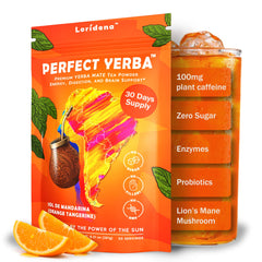 Loridena front packaging showing orange tangerine flavor and instant benefits
