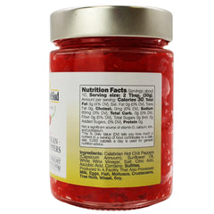 Close-up of L'Oro Del Sud chopped chili rings revealing texture and natural sweetness