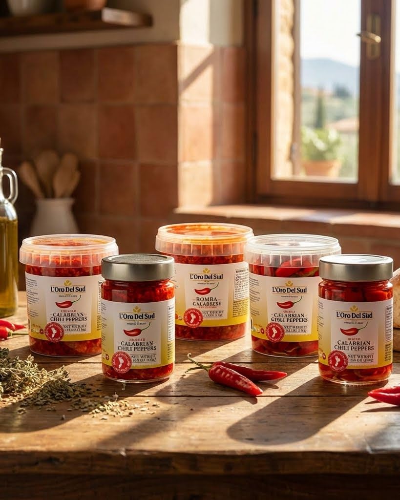 L'Oro Del Sud jar in hand demonstrating 9.8 oz size and portioning