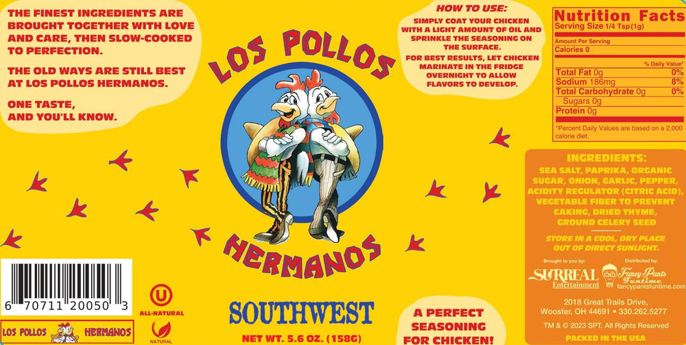 Los Pollos Hermanos spice texture heap showing coarse blend for robust crusts on poultry