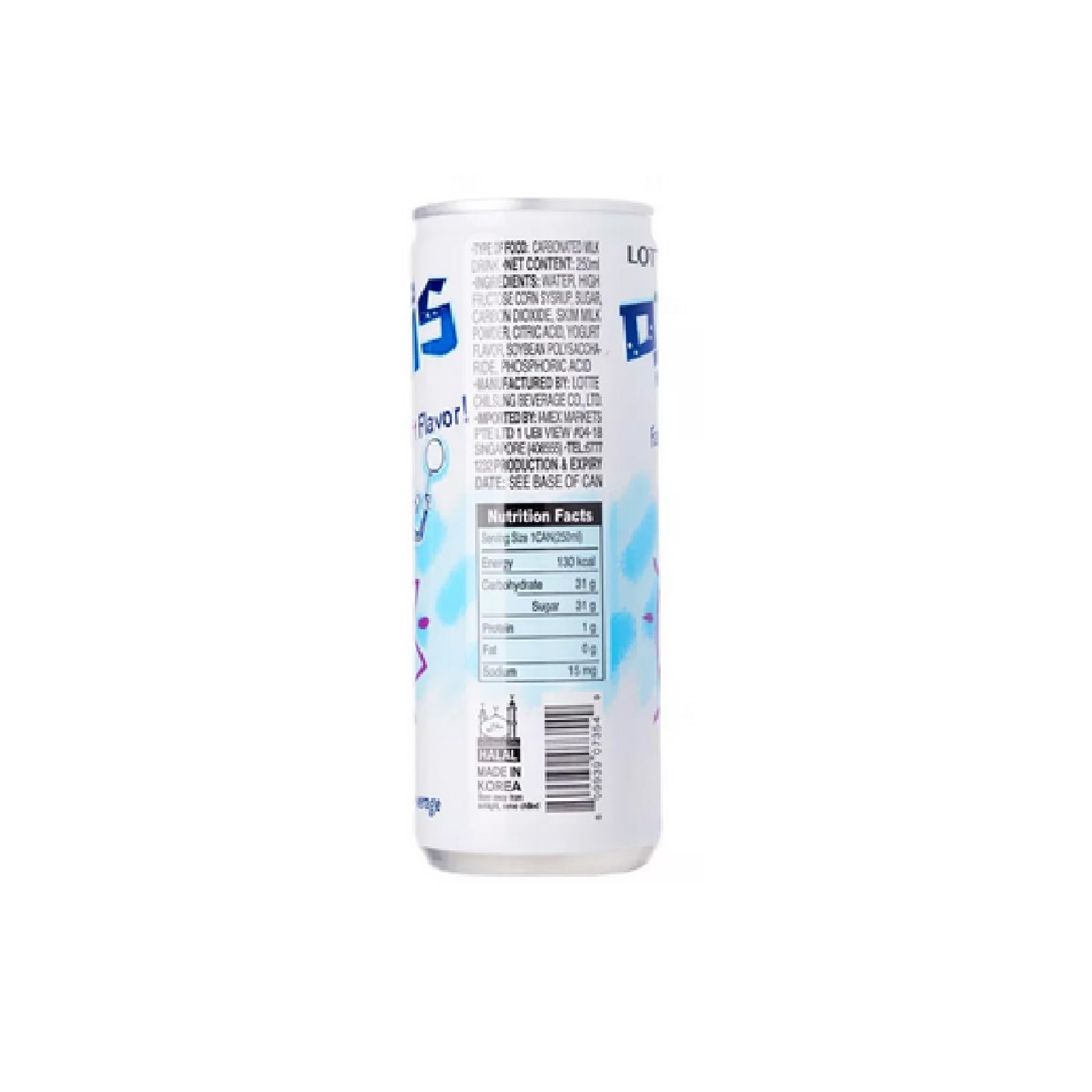 Lotte Milkis poured into a glass over ice demonstrating serving suggestion and freshness
