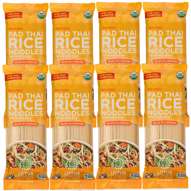 Lotus Foods Organic Brown Rice Pad Thai Rice Noodles