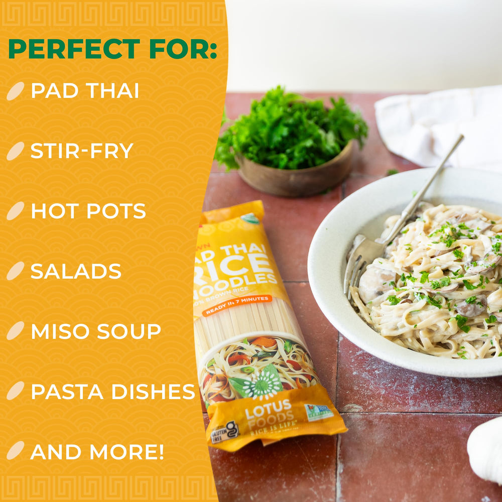 Lotus Foods ingredient label close-up highlighting organic and non-GMO certifications