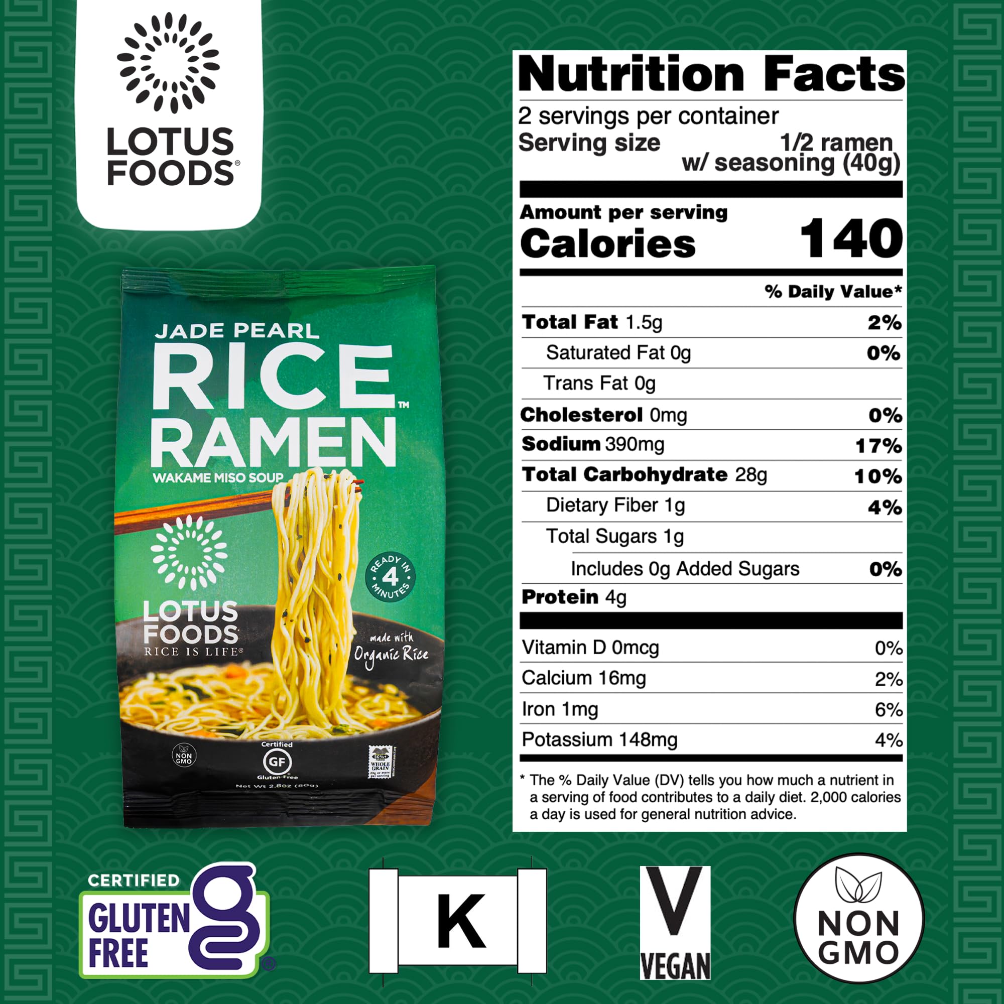 Lotus Foods cooked ramen bowl with miso highlighting fast meal prep