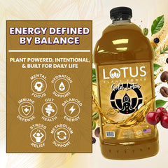 Lotus Plant Power mixed sparkling drink in glass showing refreshing flavor benefit