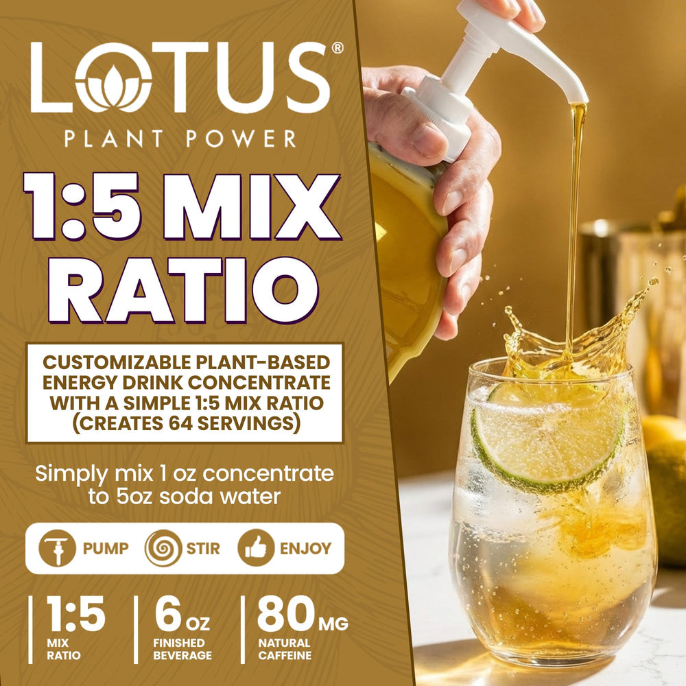 LOTUS PLANT POWER golden liquid texture close-up showing smooth, clean flavor