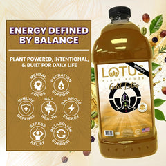 LOTUS PLANT POWER mixed glass with sparkling water showing refreshing ready-to-drink benefit