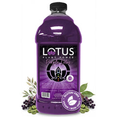LOTUS PLANT POWER DRINK front label showing purple lotus concentrate and branding benefit