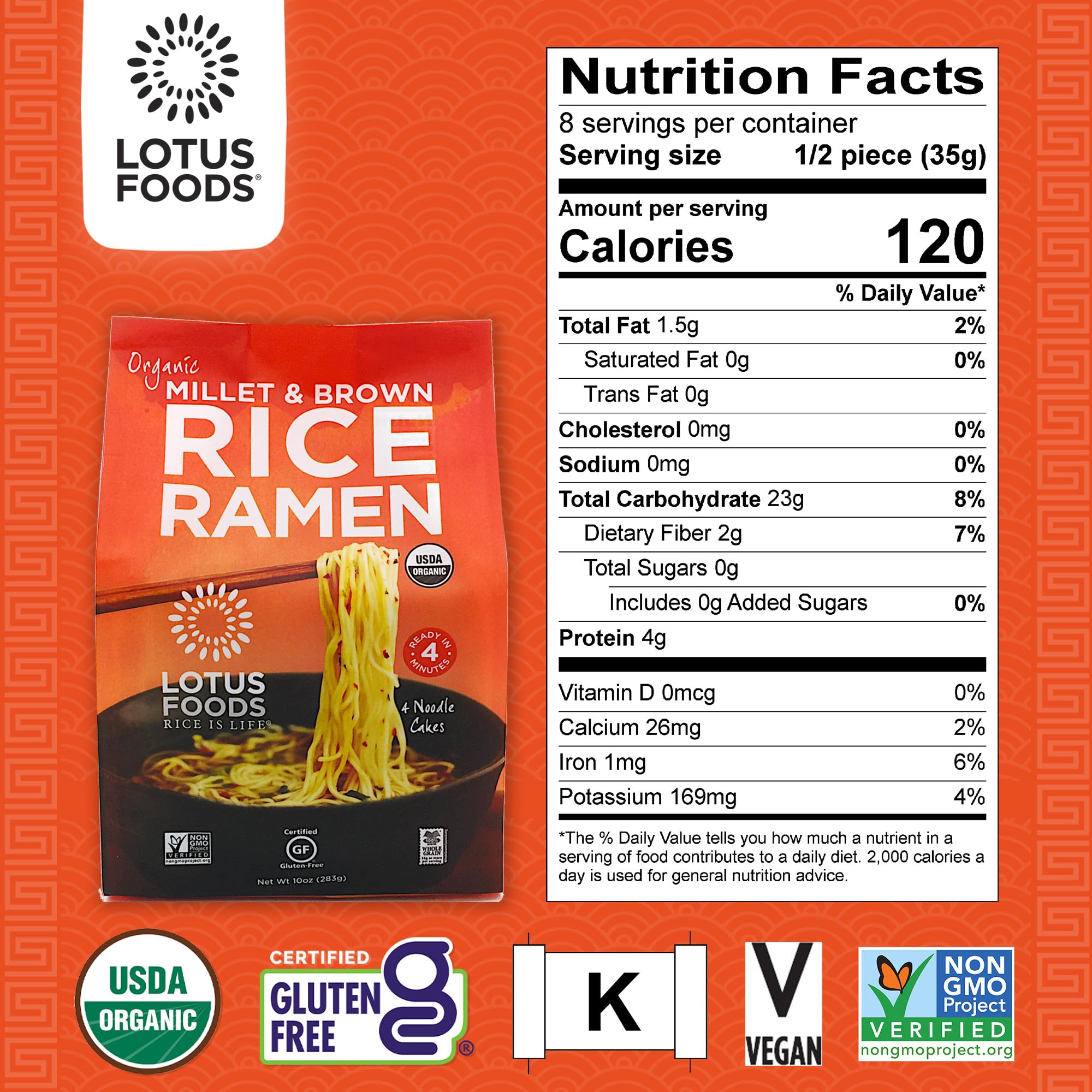 Lotus Foods close-up noodle texture demonstrating firm bite benefit