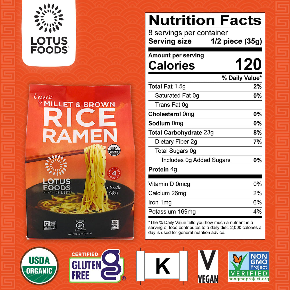 Lotus Foods close-up noodle texture demonstrating firm bite benefit
