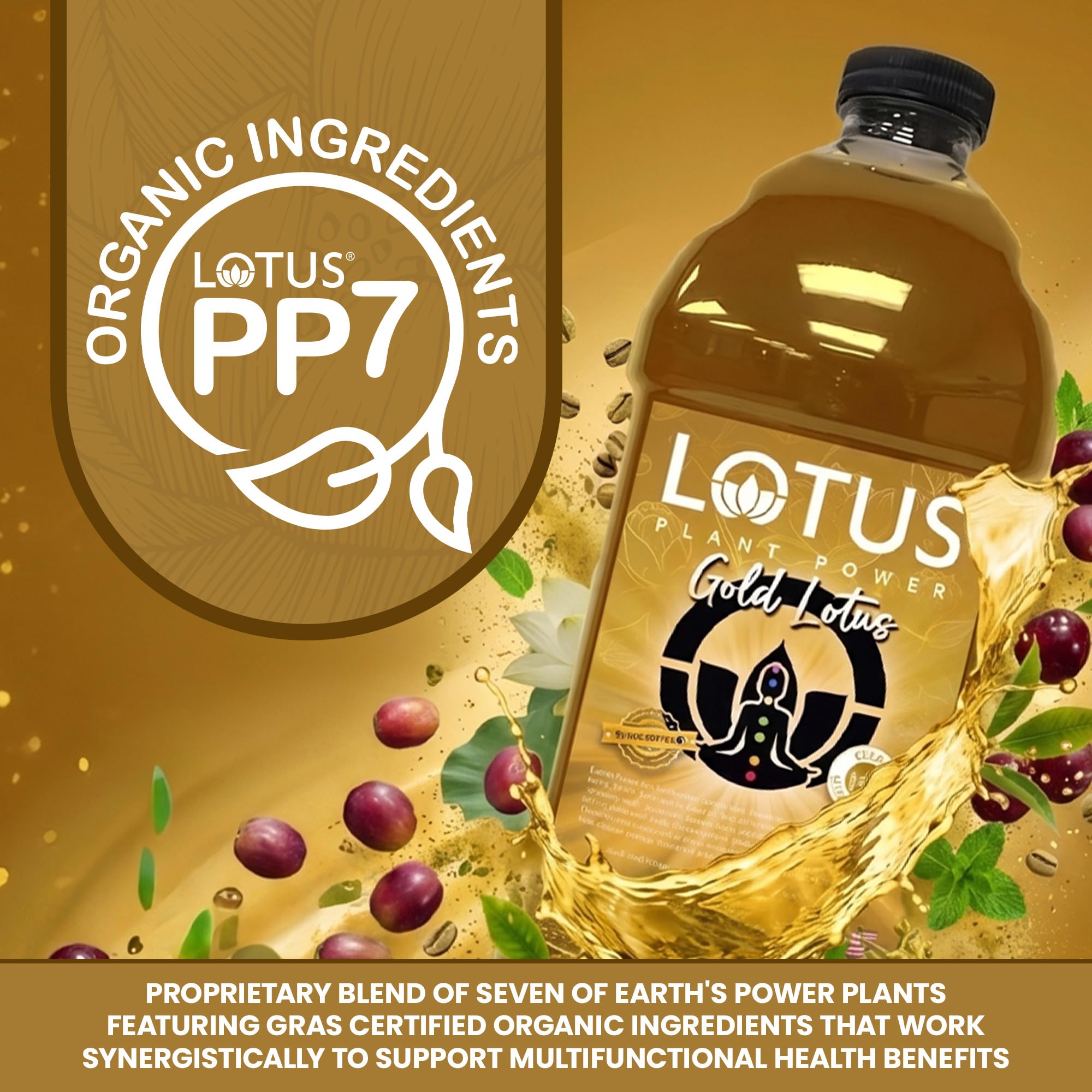 Lotus Plant Power concentrate pouring texture shot illustrating easy mixing benefit