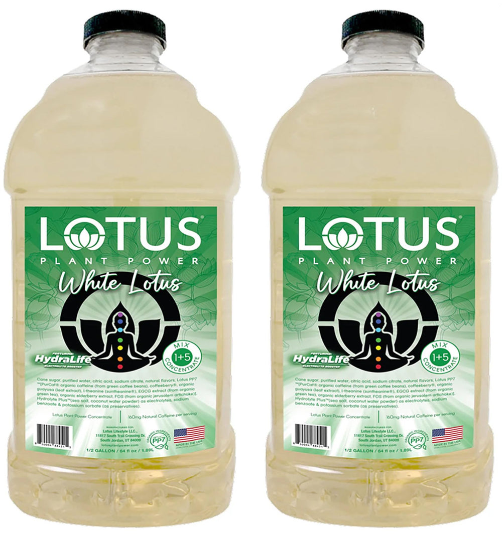 Lotus Plant Power white concentrate front packaging shows product and economical benefits