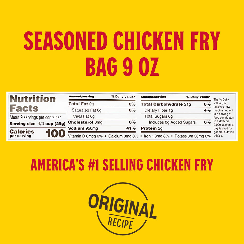 louisiana fish fry batter close-up texture highlighting brand and crispness