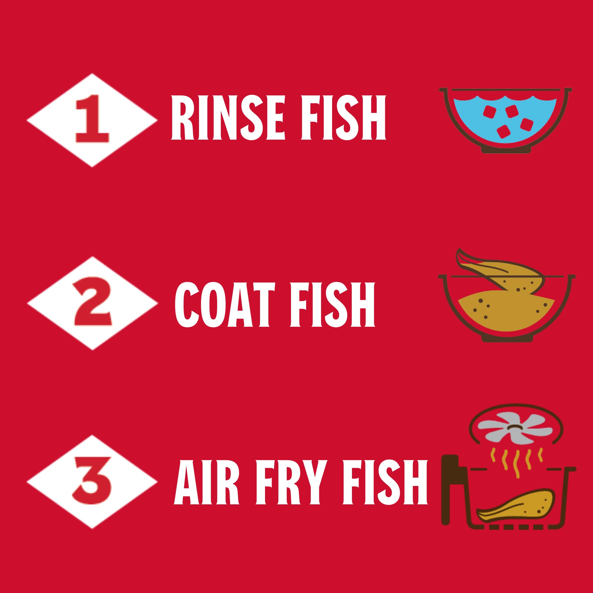 Louisiana Fish Fry close-up of dry mix texture for even crisping