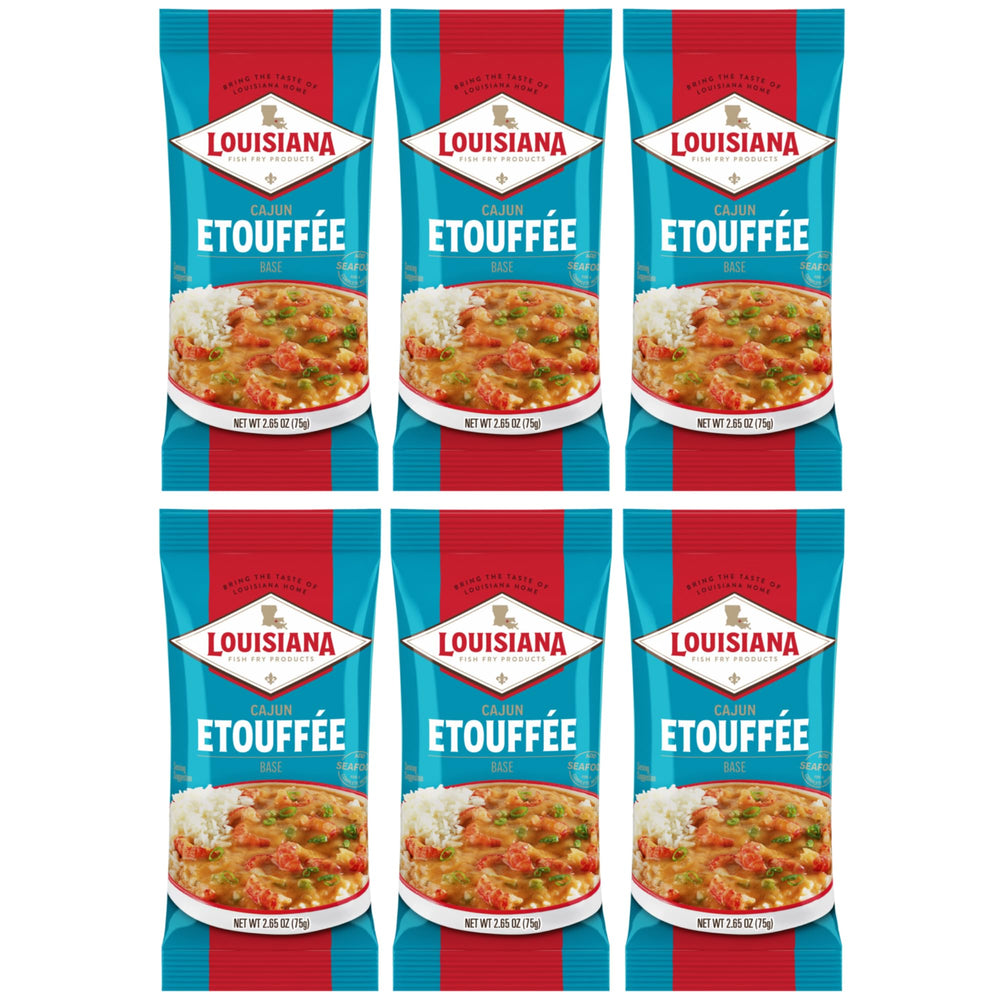 Louisiana Fish Fry etouffee package front showing brand and ready-mix convenience