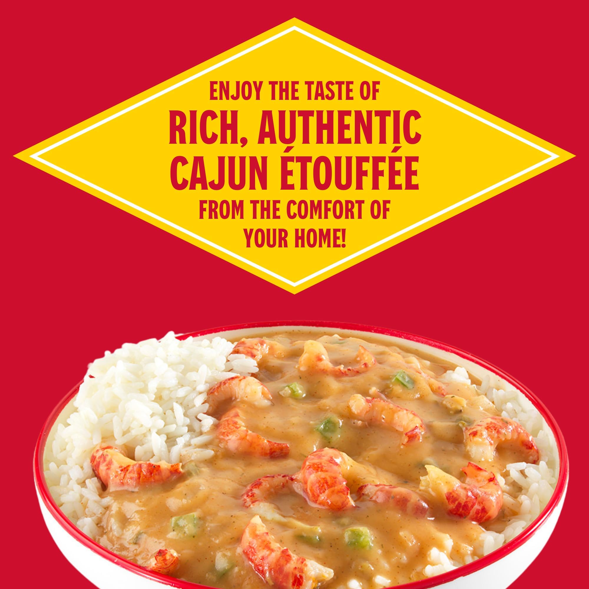 Louisiana Fish Fry spoonful of cooked etouffee to demonstrate thickness