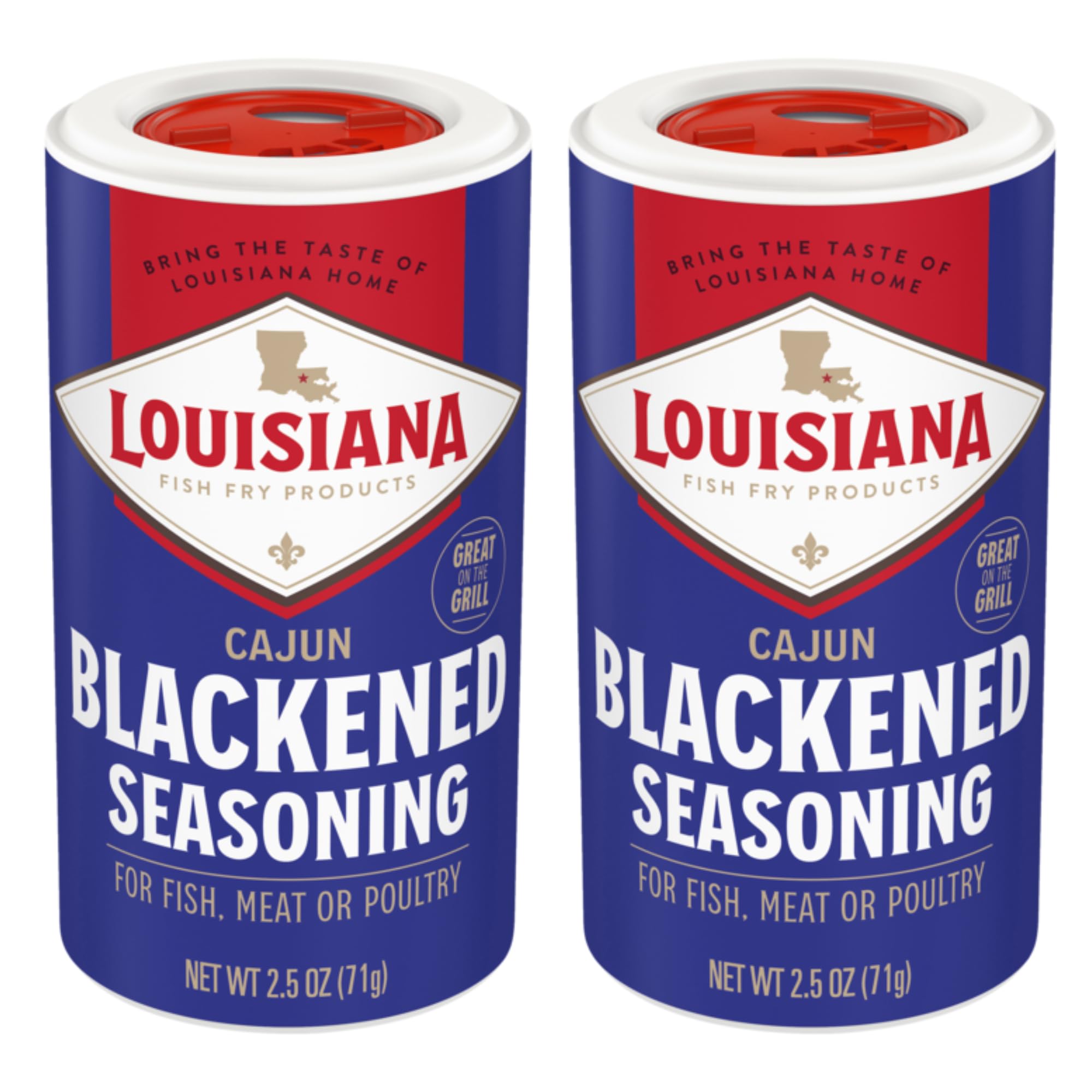 Louisiana Fish Fry front packaging showing 2-pack and bold flavor