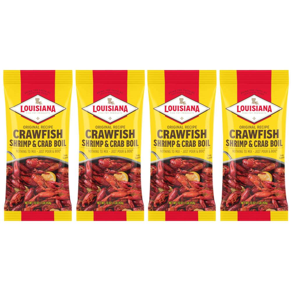 Louisiana Fish Fry front packaging showing 16 oz jar and branding benefits